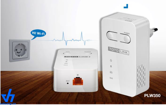 Bộ phát sóng WIFI Totolink PLW350 KIT mở rộng wifi qua đường dây điện 150mps